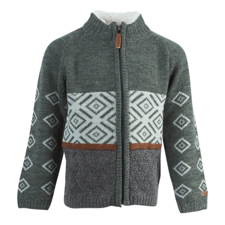 Name It Wriss Wool Ls Knit Card Grey