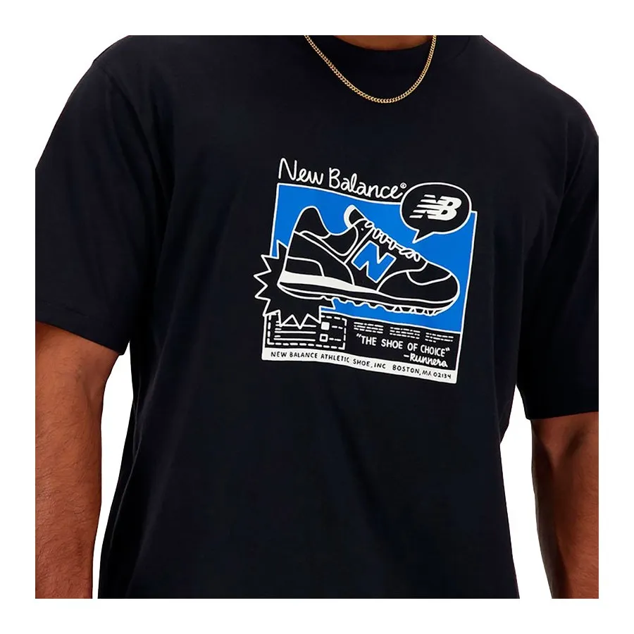 New Balance Camiseta Hombre MT41563 BK NEGRO