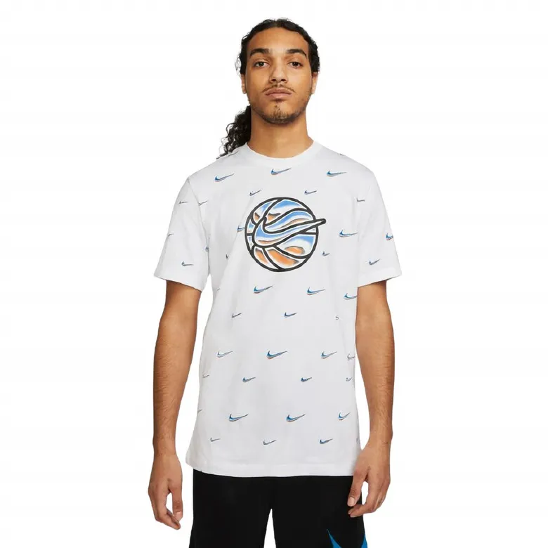 NIKE SWOOSH BALL MEN'S BASKETBALL TSHIRT "WHITE"