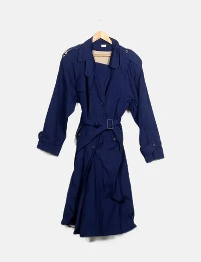 NoName Gabardina azul básica