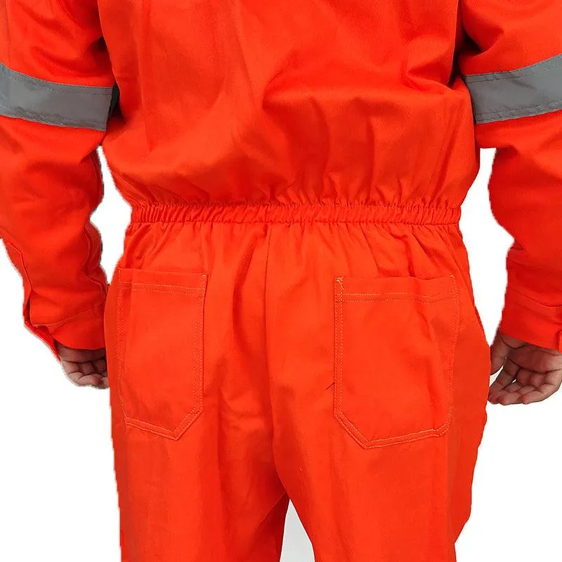 Overol naranja manga larga con reflejantes mod. OVE100NRG marca LICA