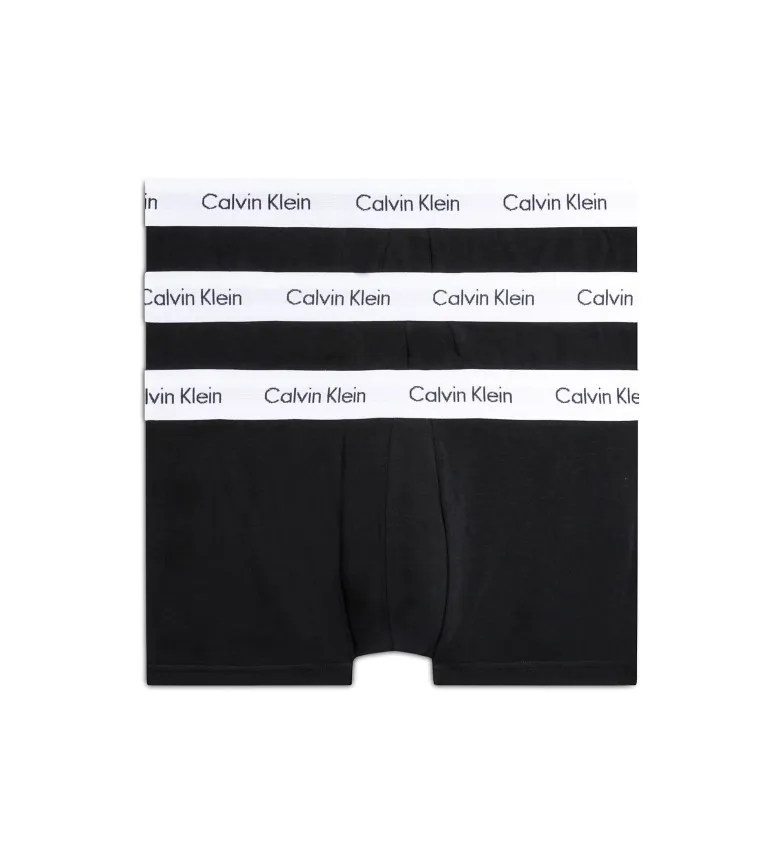 Pack 3 Bóxers Tiro Bajo Cotton Stretch negro