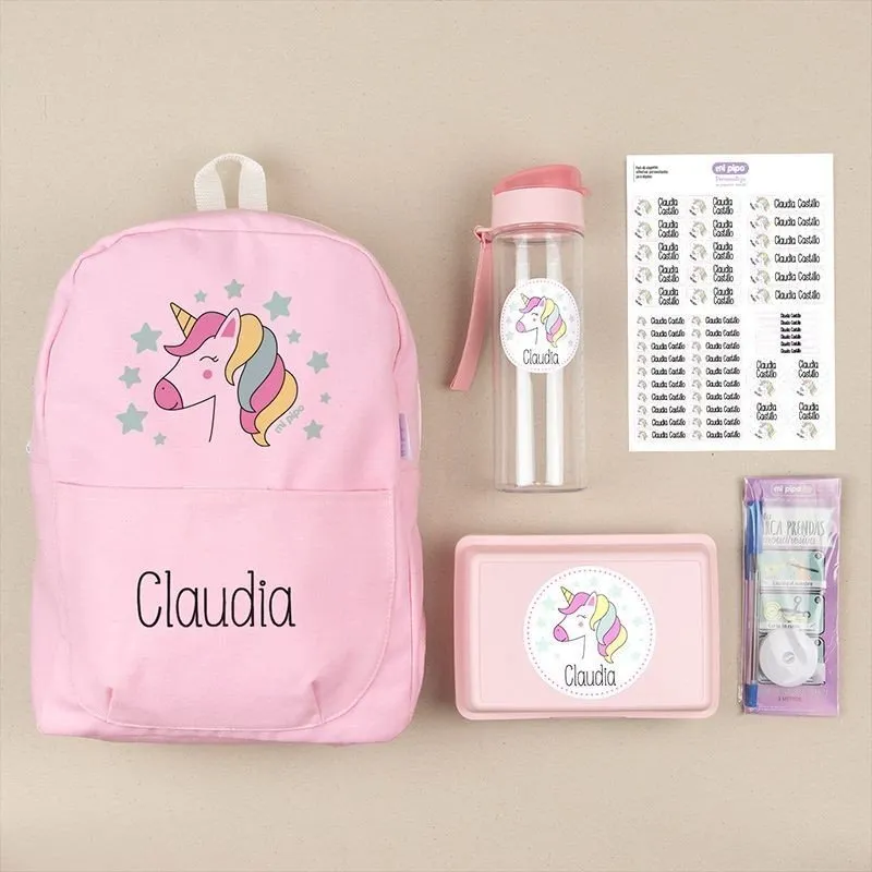 Pack Mi equipo Mochila Unicornio