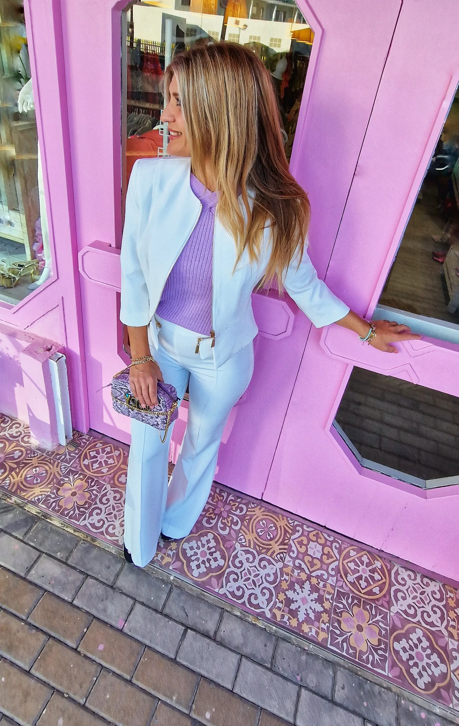 Pantalon blanco bolsillos