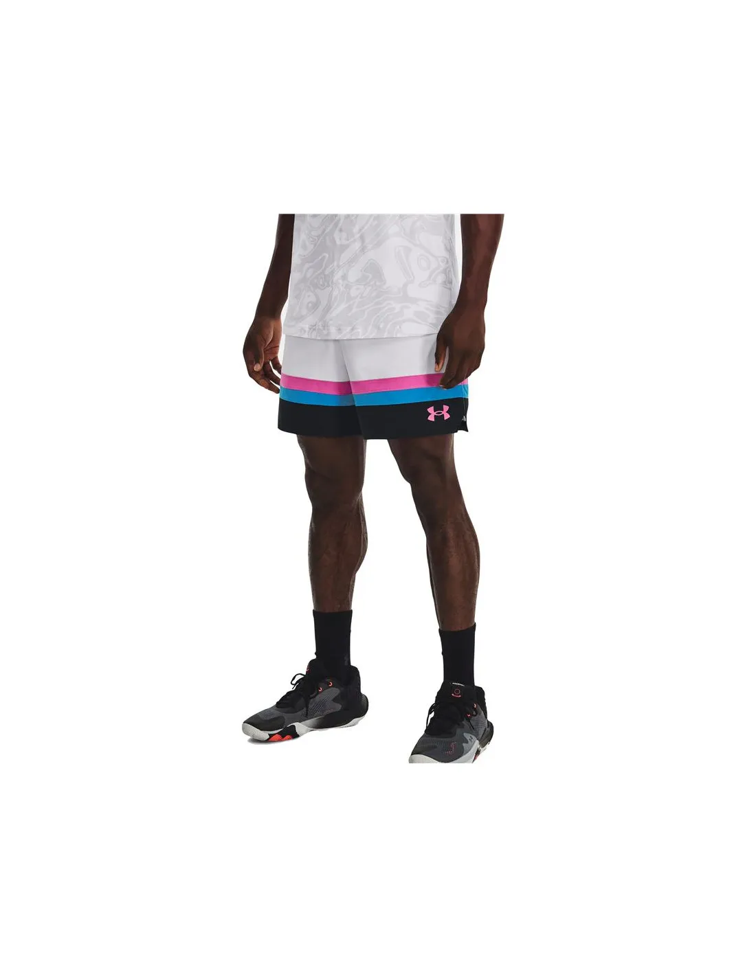 Pantalones de Baloncesto Under Amour Baseline Woven short t Ii Wht Hombre