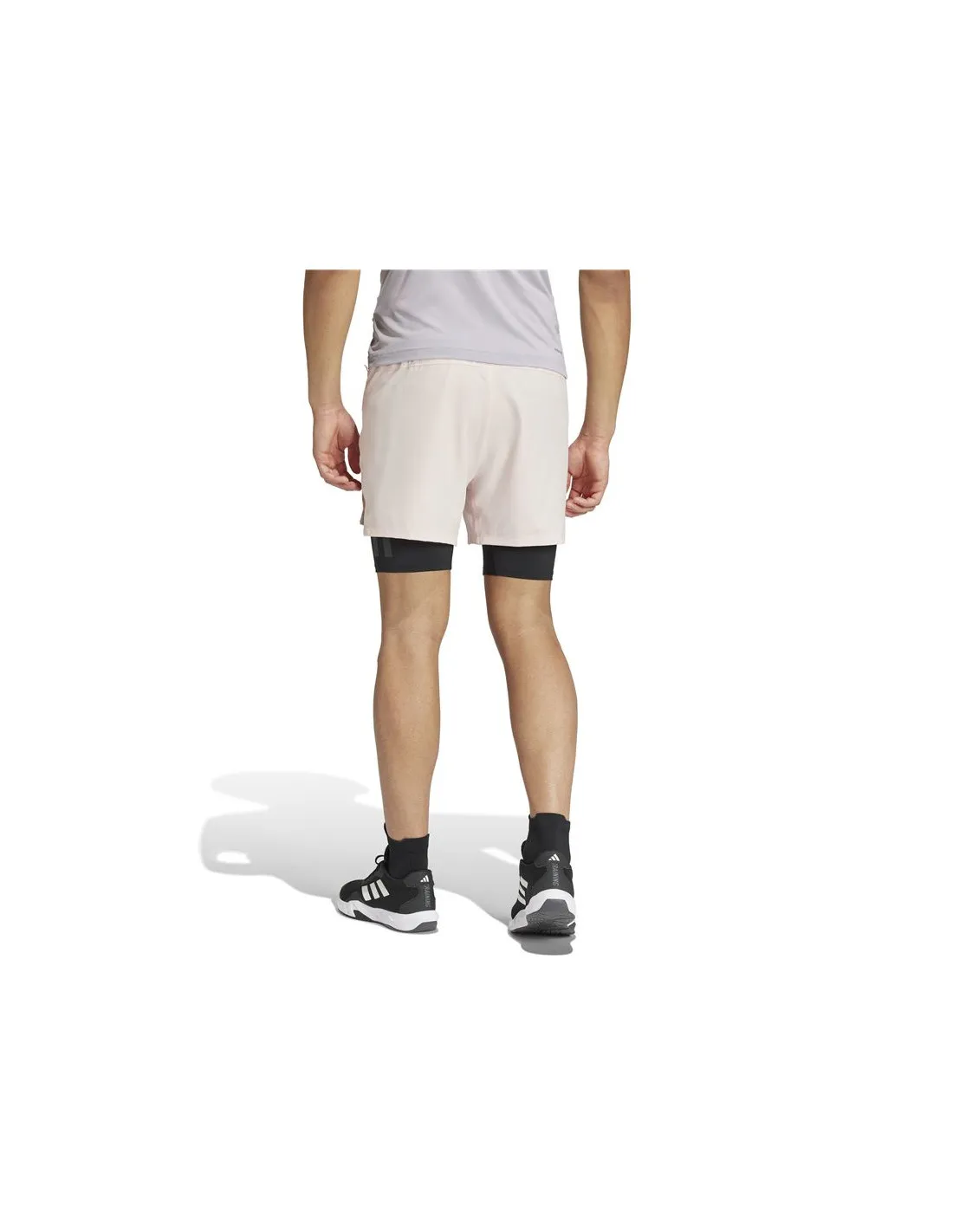 Pantalones de Fitness Power 2In1 Hombre Rosa