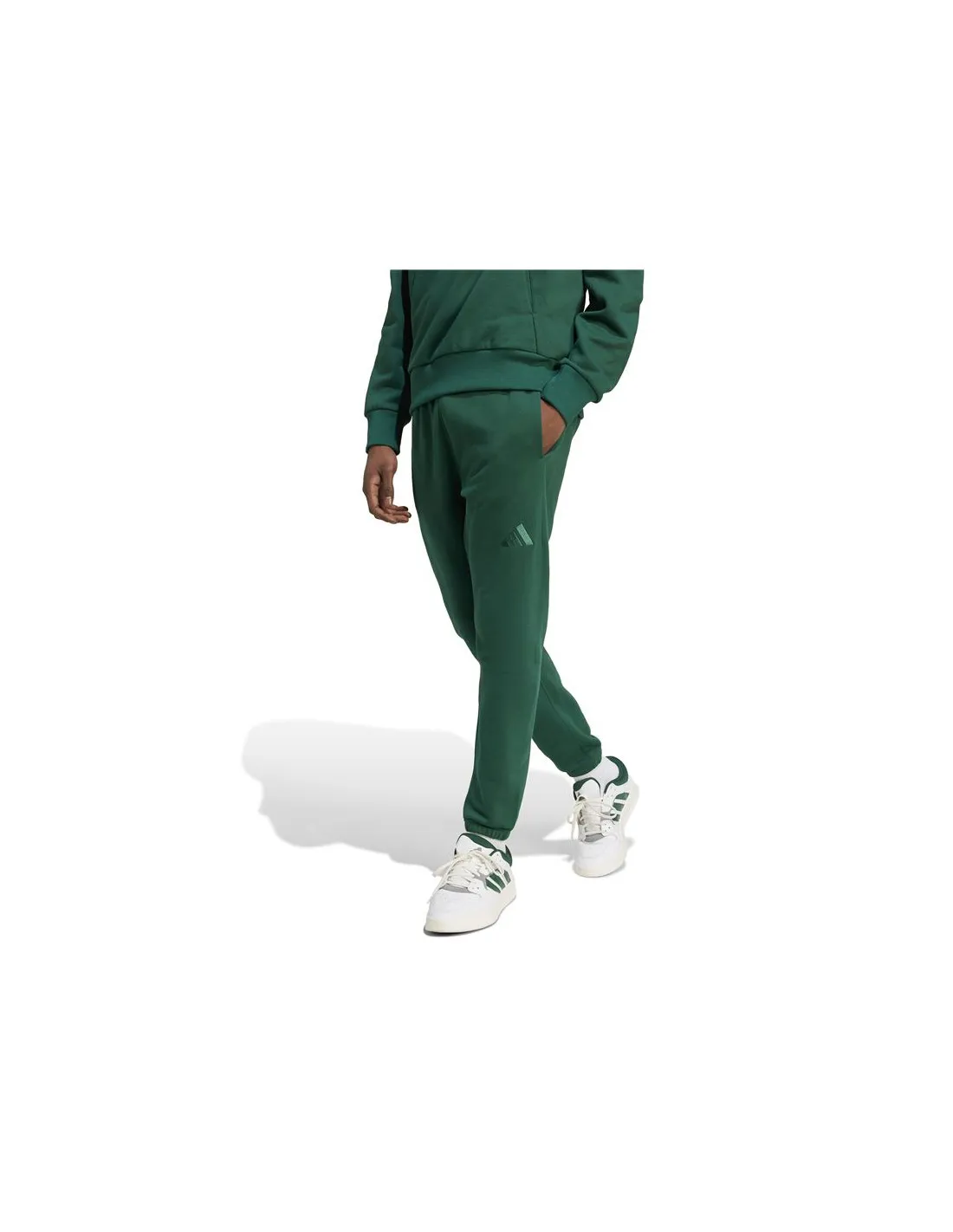 Pantalón adidas All Szn Fleece Regular Tapered Hombre Verde Oscuro