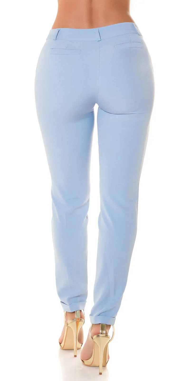 Pantalón casual liso azul