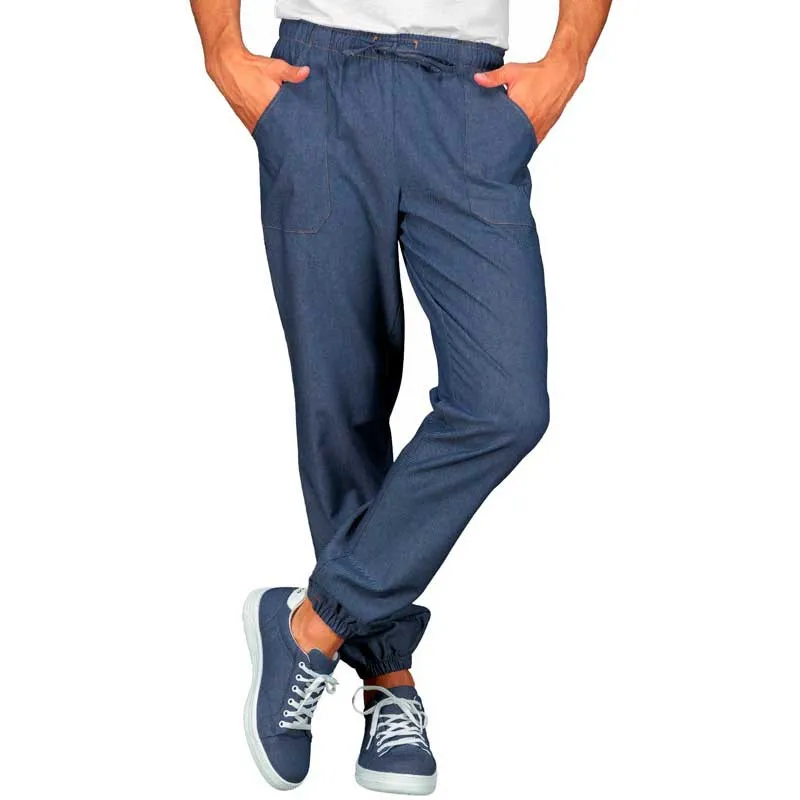 PANTALóN COCINA JEANS BAJOS CON GOMA PANTAGIAFFA ISACCO  OFERTA TALLA XL