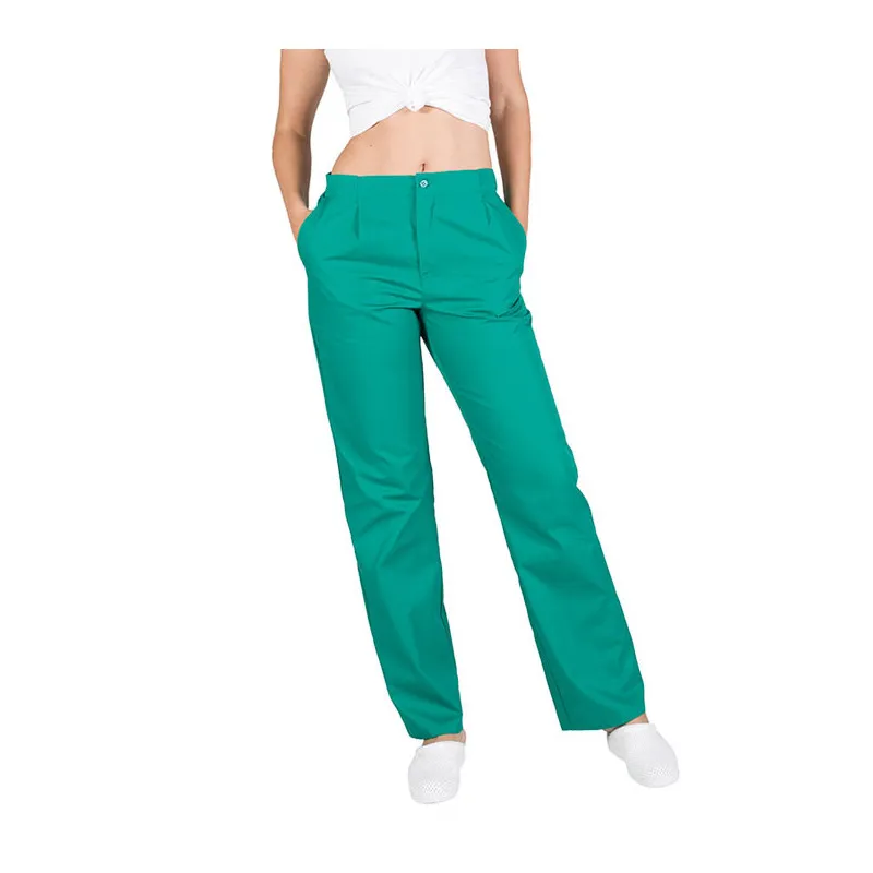 PANTALóN CON BOTóN, CREMALLERA Y BOLSILLOS VERDE  GARY'S