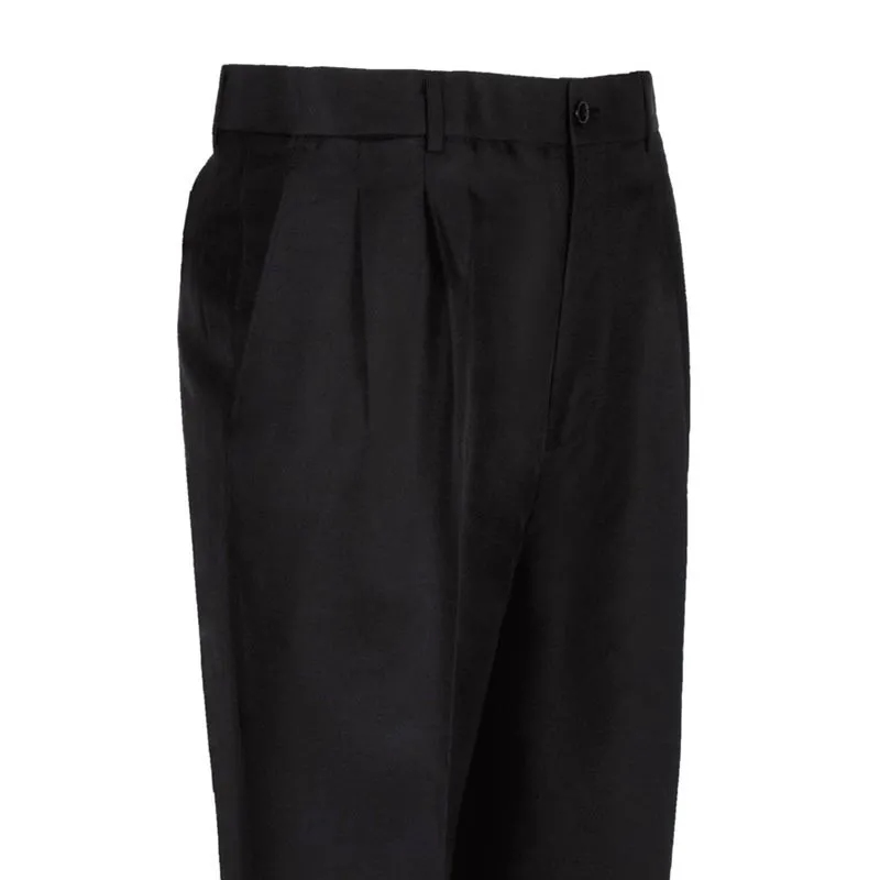 PANTALóN DE CAMARERO CON PINZAS DE POLIéSTER STRECH NEGRO  SAGER