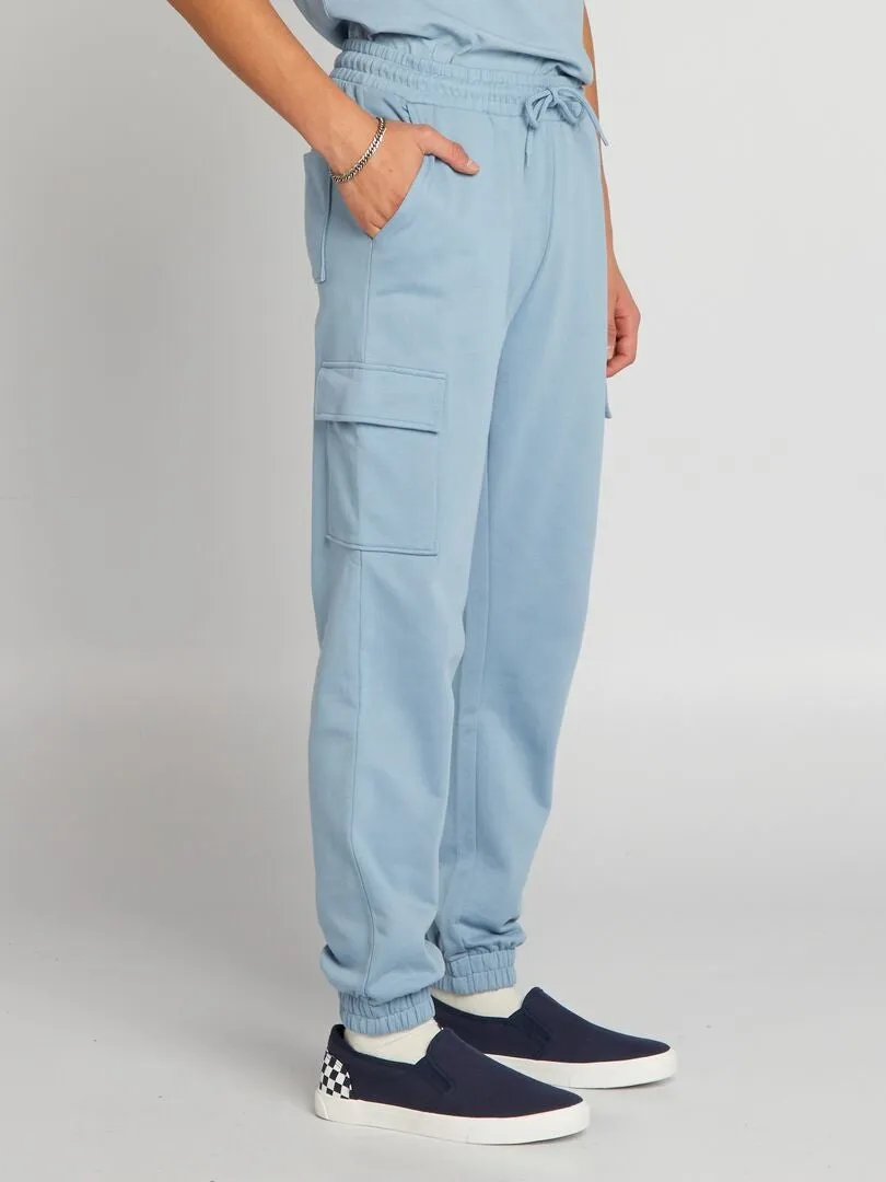 PANTALóN DE JOGGING ESTILO CARGO  AZUL