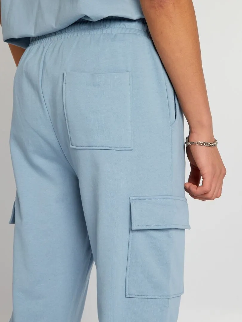 PANTALóN DE JOGGING ESTILO CARGO  AZUL
