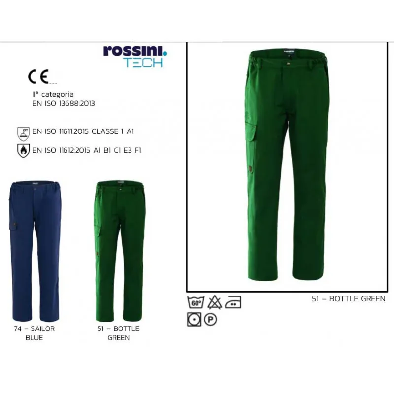 PANTALóN DE TRABAJO IGNíFUGO AZUL SAYLOR FLAMMATEX  ROSSINI