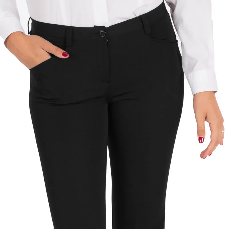 PANTALóN HOSTELERíA DE MUJER BIOELáSTICO CON BOLSILLOS NEGRO  GARY'S