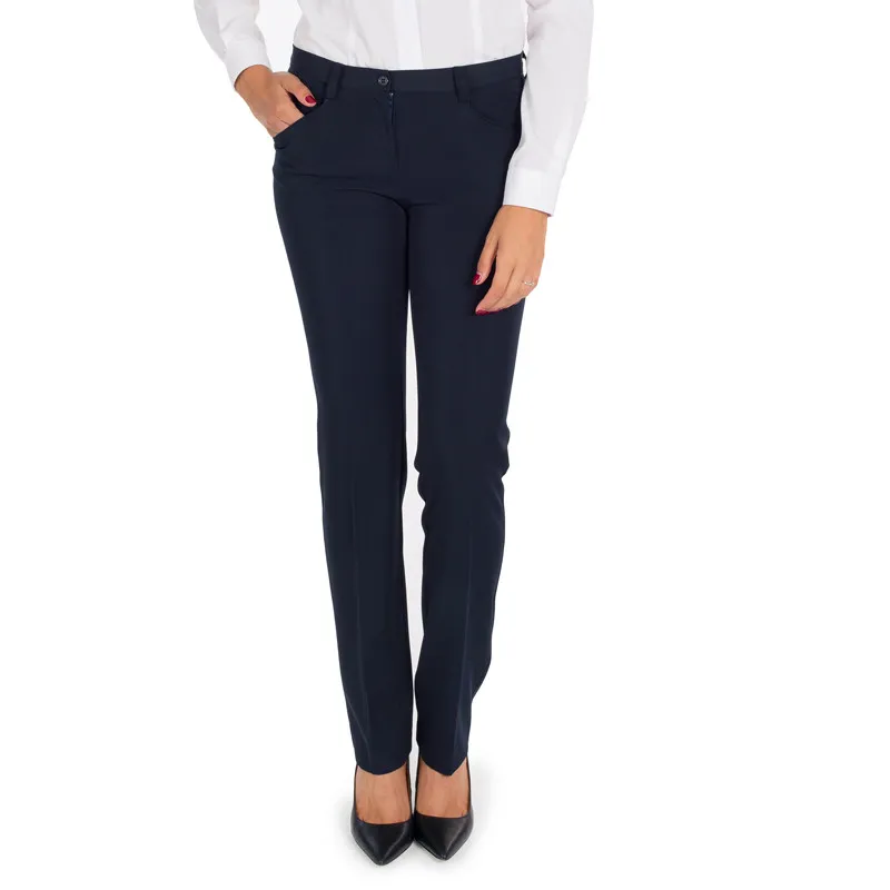 PANTALóN HOSTELERíA MUJER BIOELáSTICO CON BOLSILLOS AZUL MARINO  GARY'S