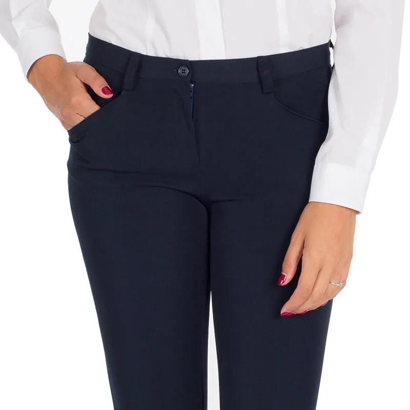 PANTALóN HOSTELERíA MUJER BIOELáSTICO CON BOLSILLOS AZUL MARINO  GARY'S