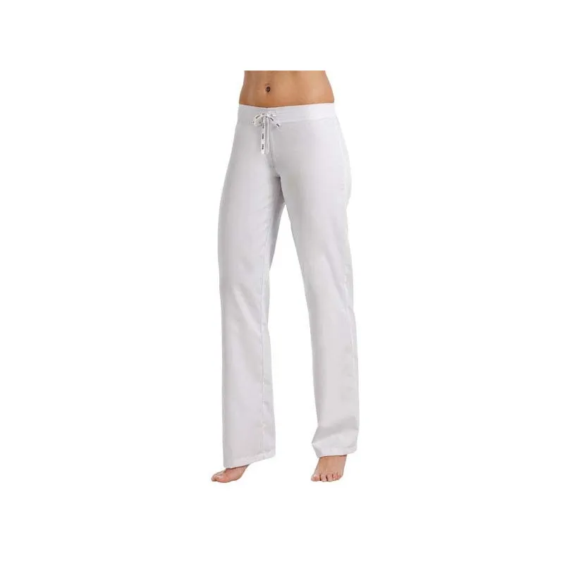 PANTALóN LABORAL DE MUJER BLANCO CON MEDIA CINTURA ELáSTICA Y CORDóN  DYNEKE