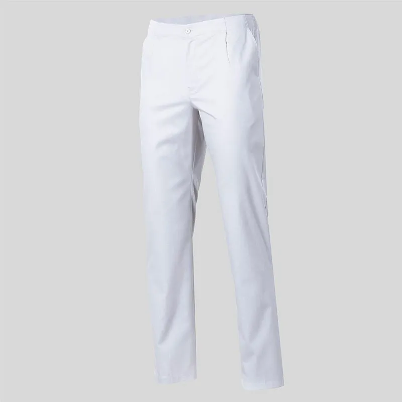 PANTALóN SANITARIO BLANCO CON CREMALLERA Y BOLSILLOS  GARY'S