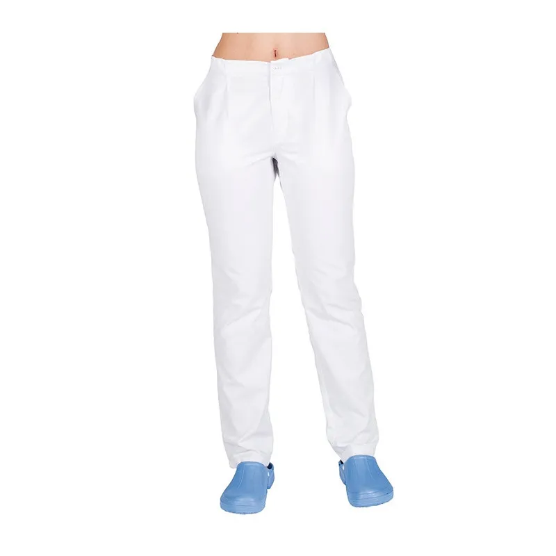 PANTALóN SANITARIO BLANCO CON CREMALLERA Y BOLSILLOS  GARY'S