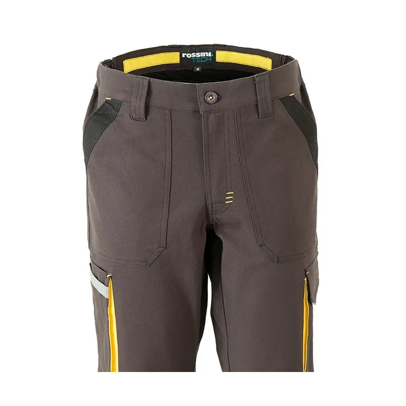 PANTALóN ULTRAFLEX MULTIBOLSILLOS BICOLOR GRIS OSCURO  ROSSINI