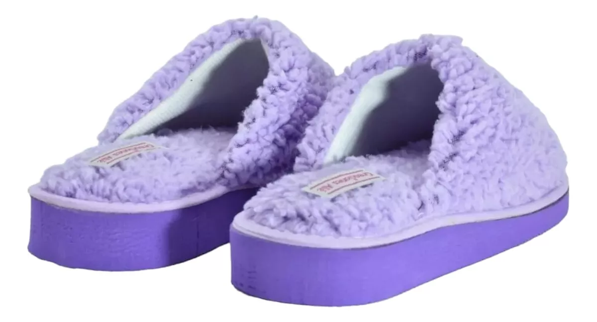 Pantufla Mujer Cómodas Peluche  Livianas Corderito Ale 13