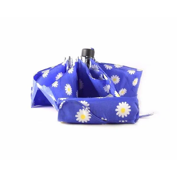 Paraguas plegable Bisetti con estampado floral con despliegue manual
