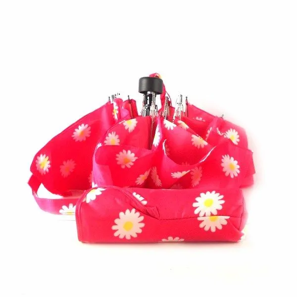 Paraguas plegable Bisetti con estampado floral con despliegue manual