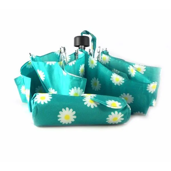 Paraguas plegable Bisetti con estampado floral con despliegue manual