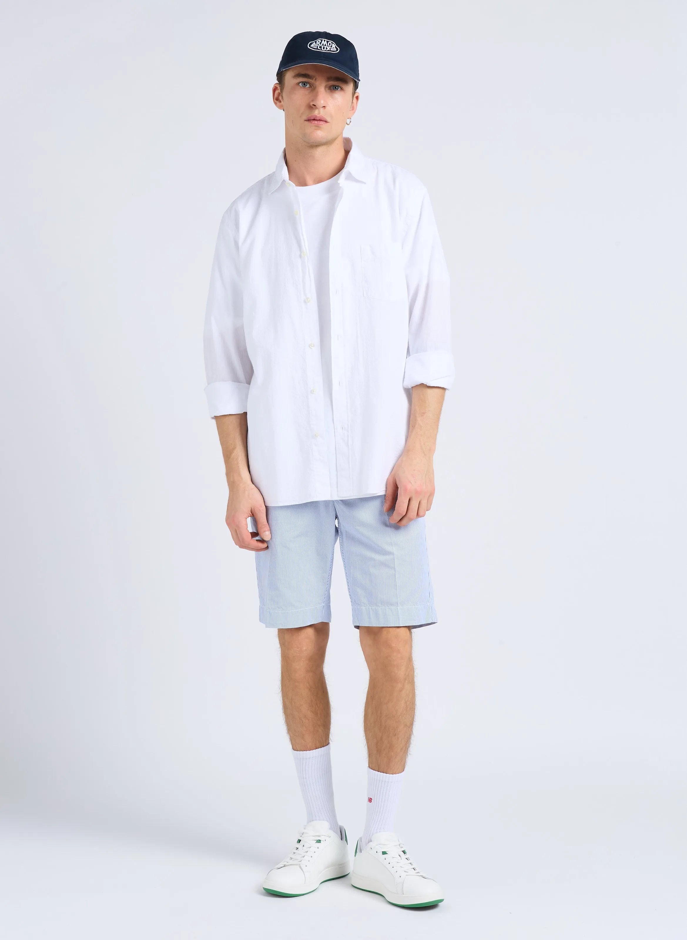 PAUL  CAMISA REGULAR FIT DE ALGODóN DE RAYAS EN BLANCO