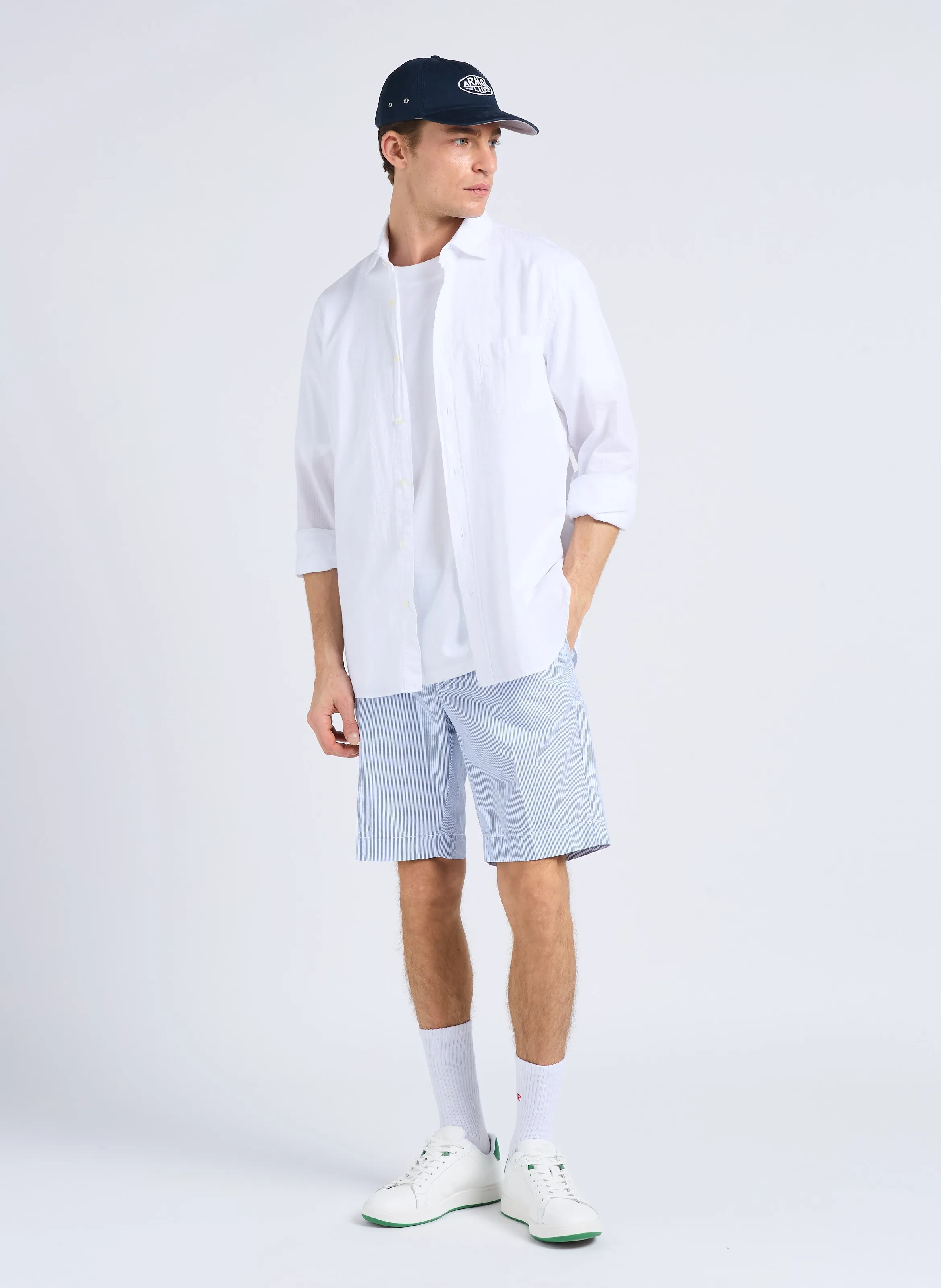 PAUL  CAMISA REGULAR FIT DE ALGODóN DE RAYAS EN BLANCO