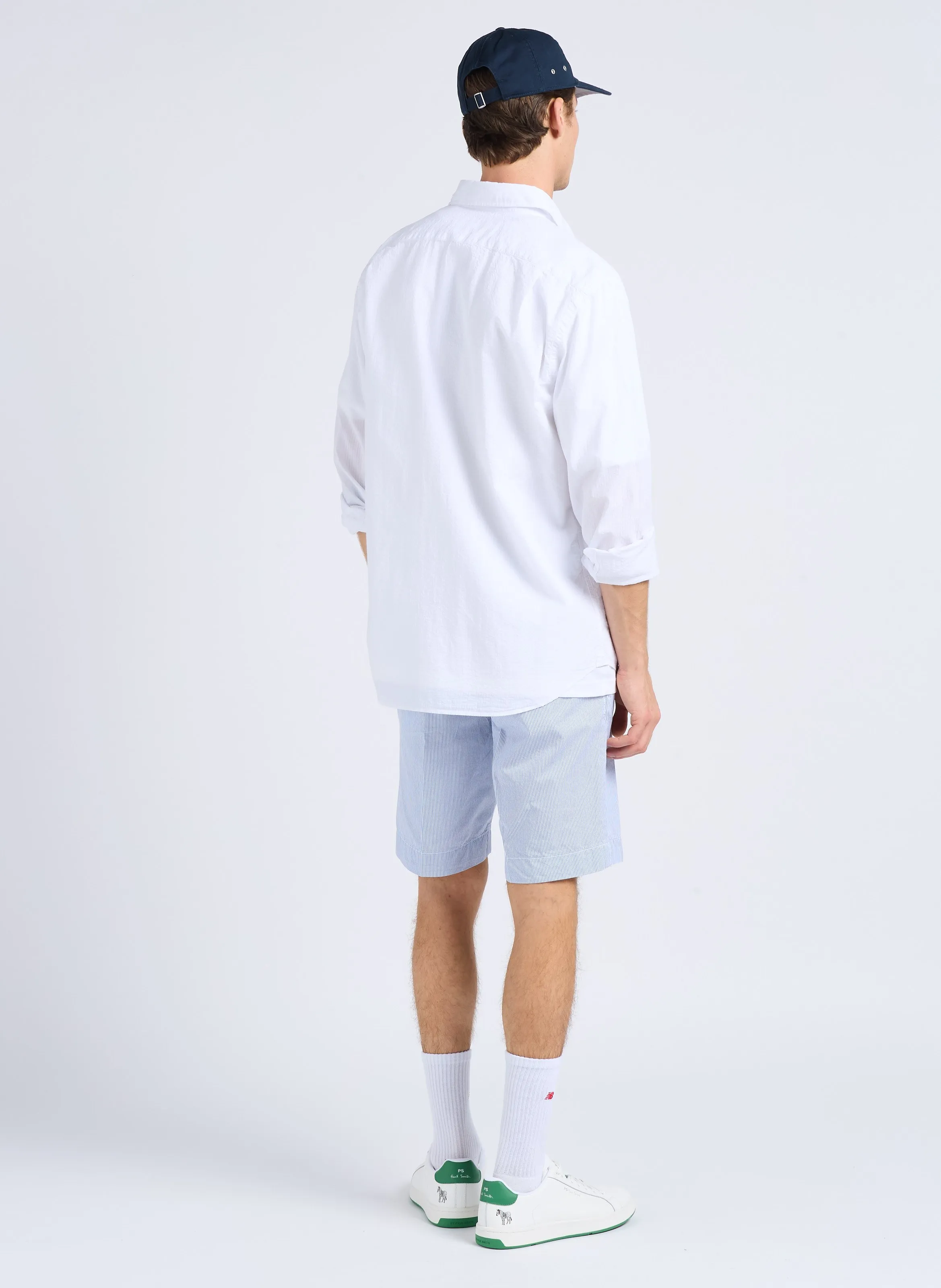 PAUL  CAMISA REGULAR FIT DE ALGODóN DE RAYAS EN BLANCO