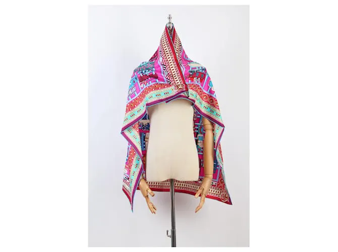 Pañuelo de seda Hermès Colliers de Chiens multicolor Impresión de pitón 