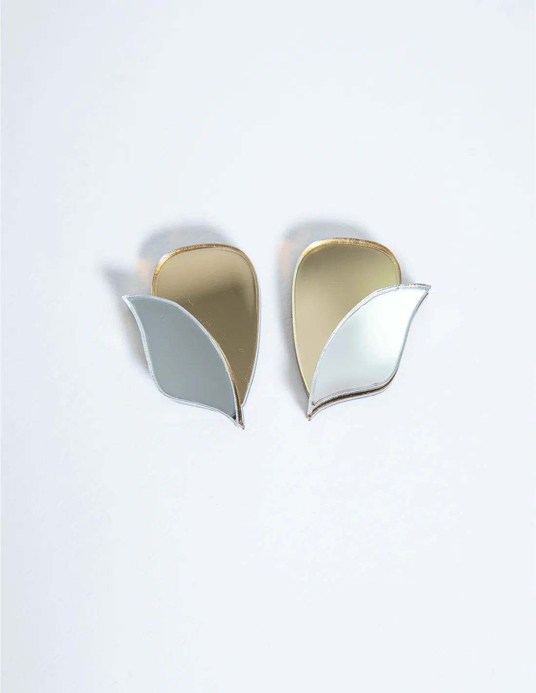 PENDIENTES MIMOSA DORADO + PLATA PAPIROGA