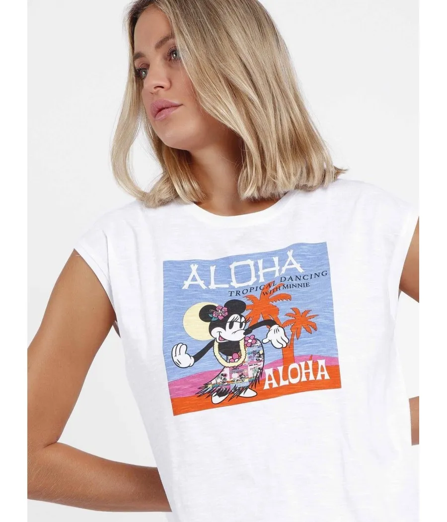 Pijama verano mujer Disney Aloha Friends algodón