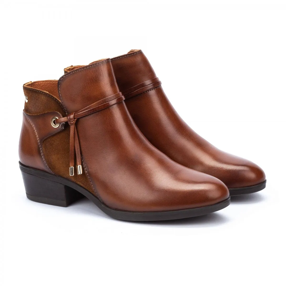 Pikolinos botín Daroca tacón bajo cuero y negro mujer Pkw1u8505