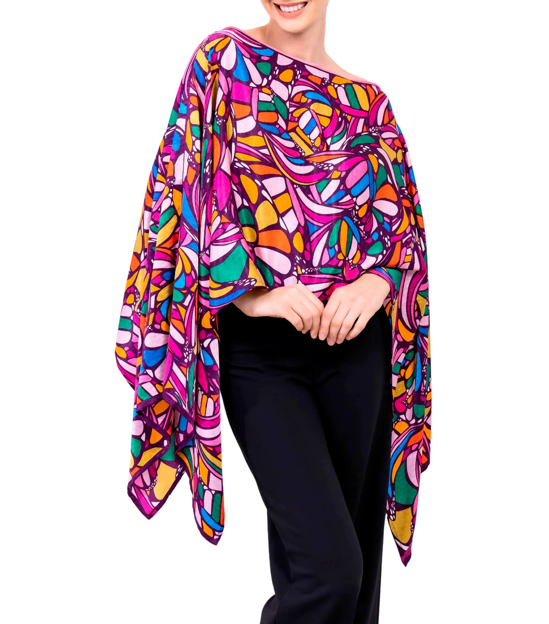 Pineda Covalin Poncho estampado Mujer