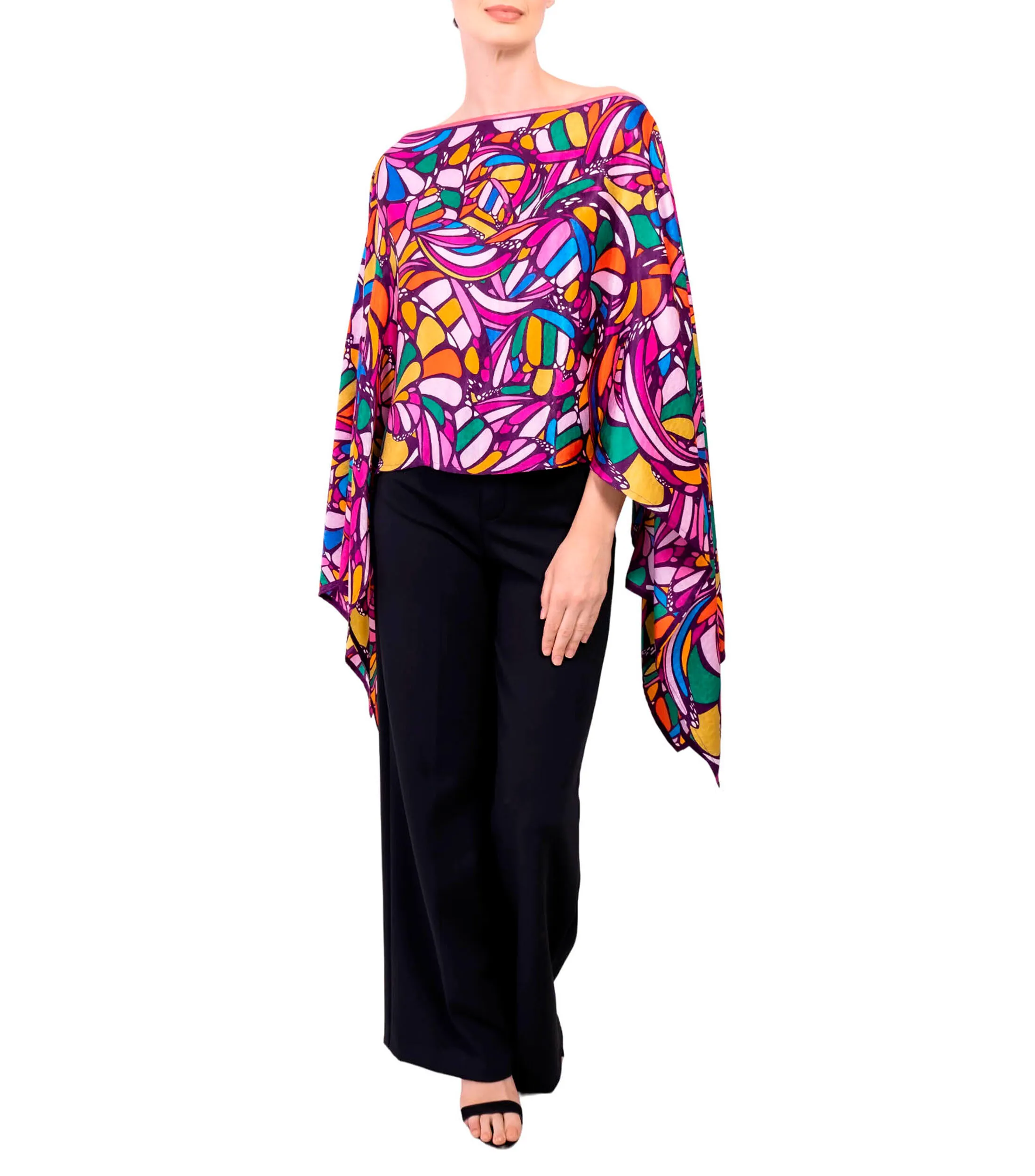 Pineda Covalin Poncho estampado Mujer