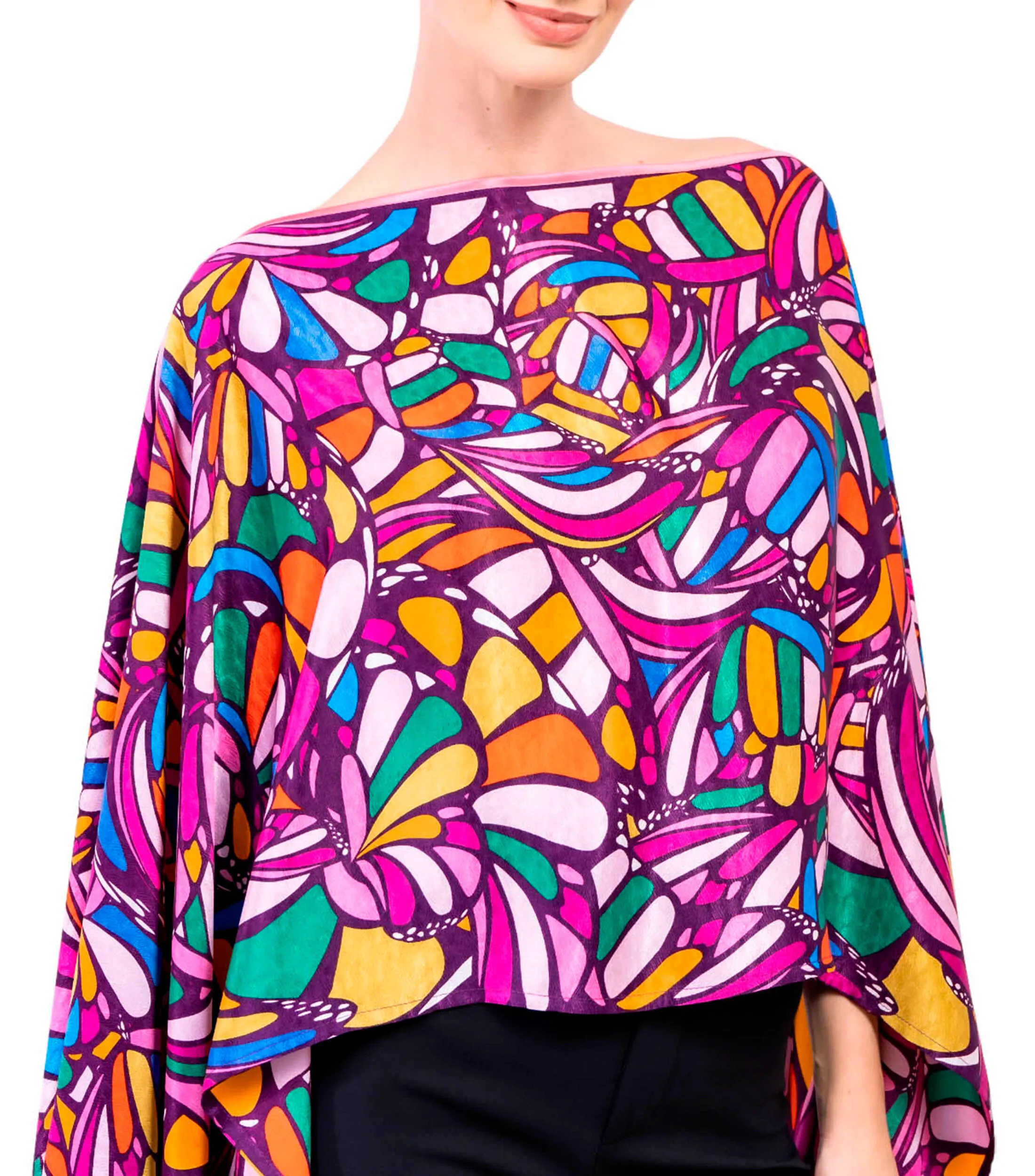 Pineda Covalin Poncho estampado Mujer