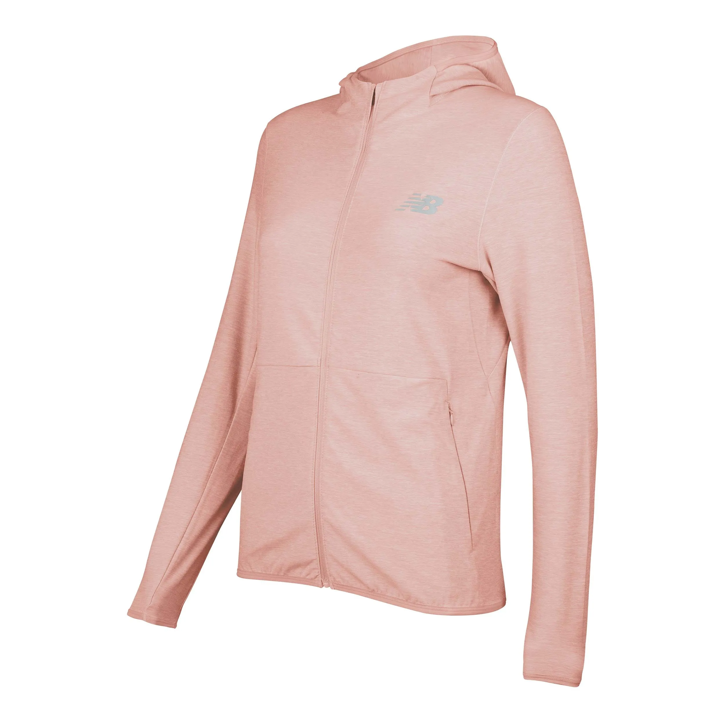 Polerón Running Mujer New Balance Full Zip Rosado