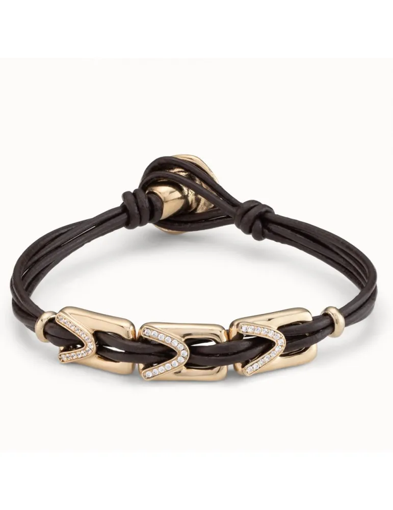Pulsera Uno de 50 Daring Topaz Dorada