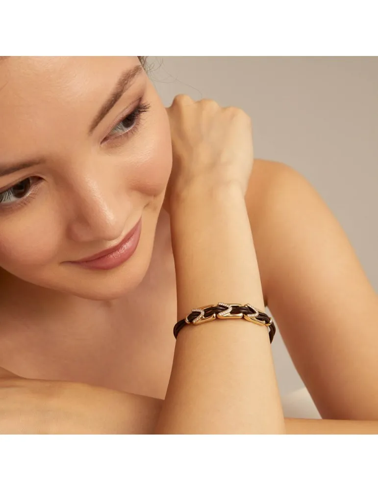 Pulsera Uno de 50 Daring Topaz Dorada