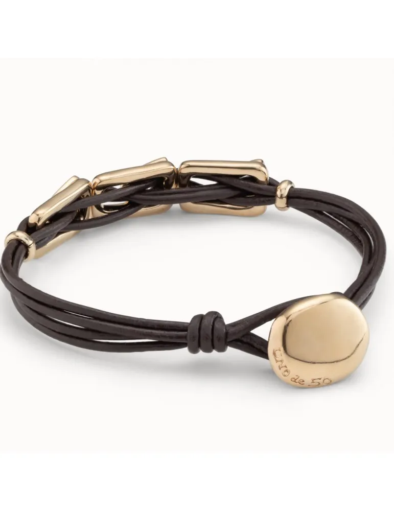 Pulsera Uno de 50 Daring Topaz Dorada