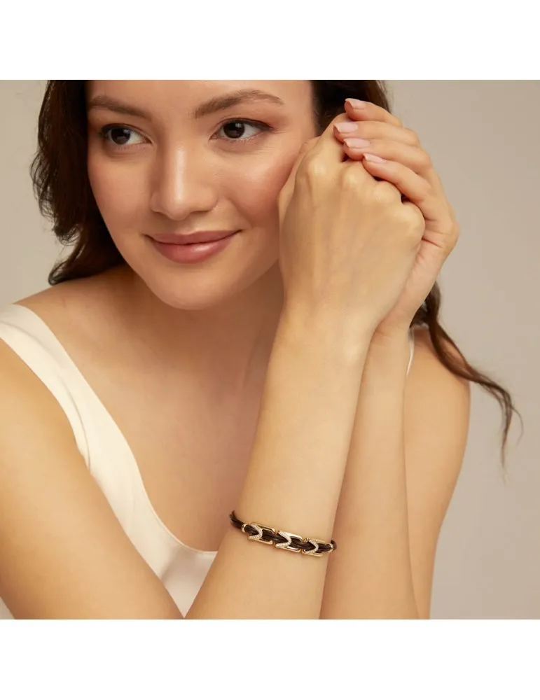 Pulsera Uno de 50 Daring Topaz Dorada