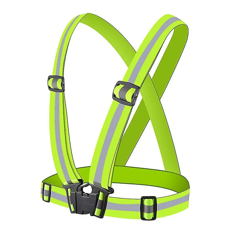 Reflective Vest Adjustable Running Safety Gear High Visibility Safety Vest High Vis Straps High Vis Belt Bike Reflective Belt Ni