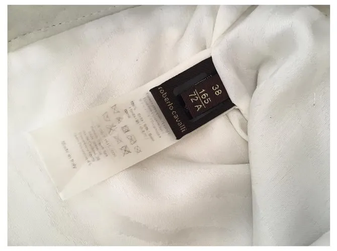 Roberto Cavalli Pantalones cortos de cuero Beige 