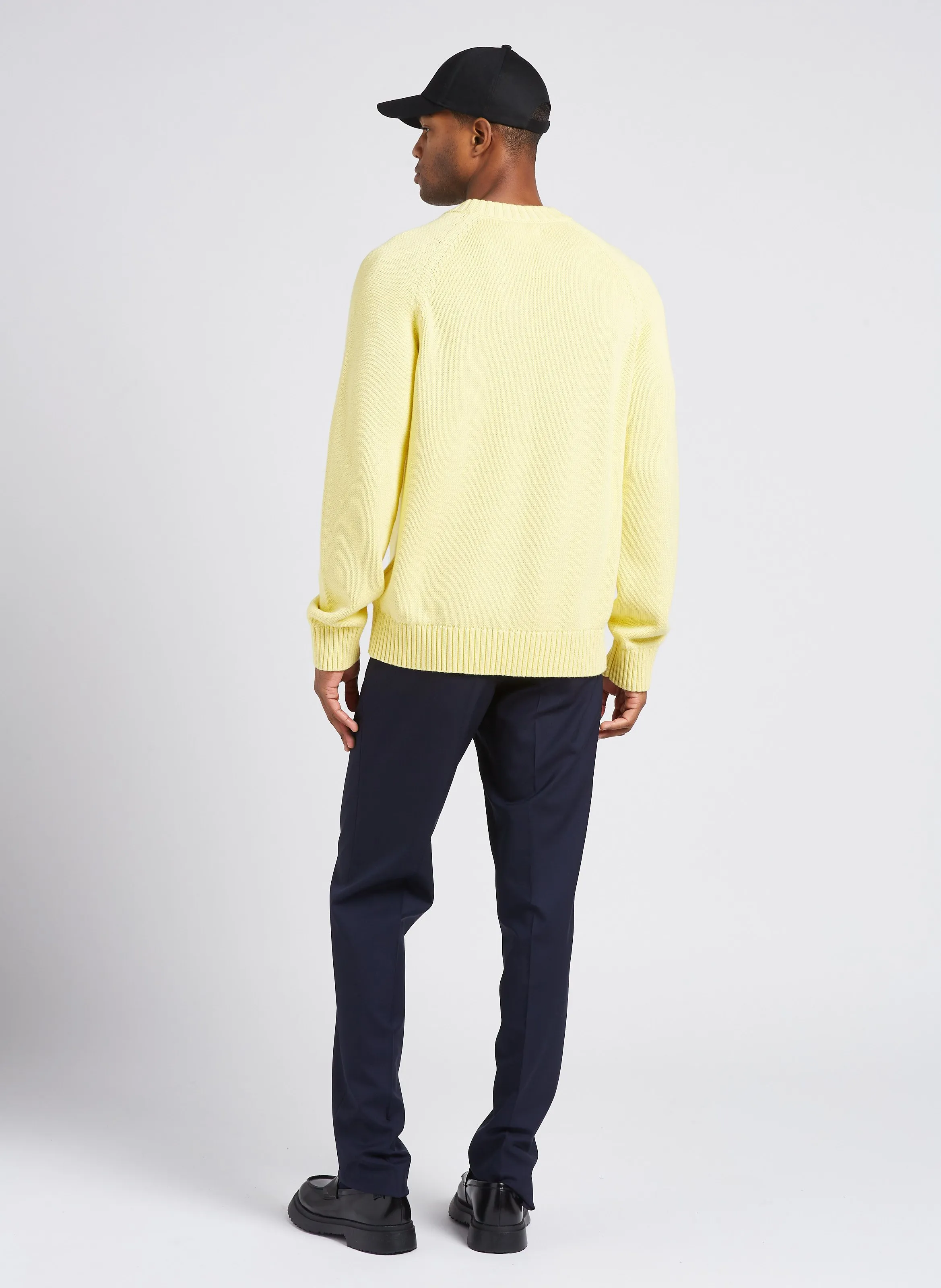 SAISON 1865 PANN  JERSEY RECTO DE MEZCLA DE ALGODóN CON CUELLO REDONDO EN AMARILLO