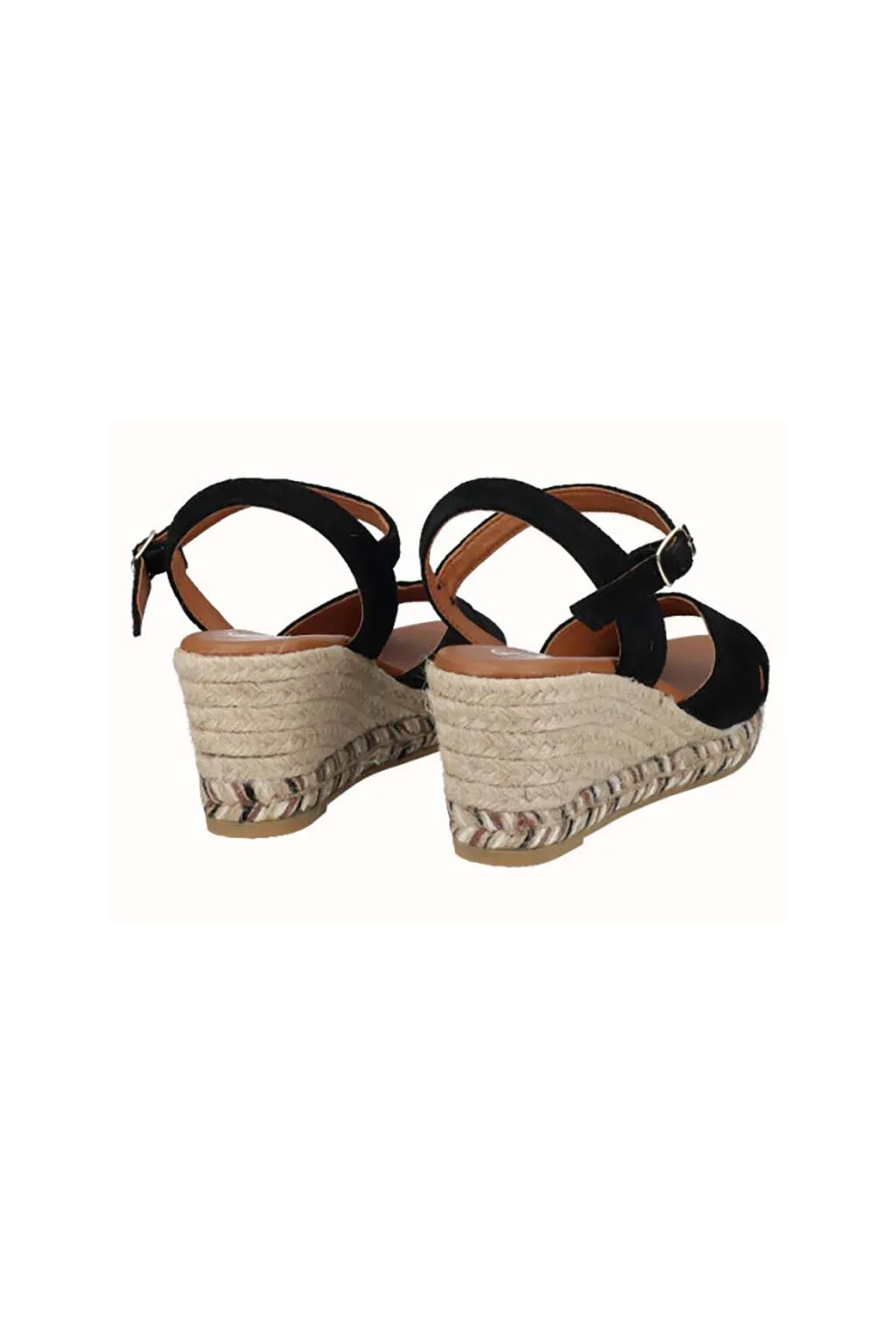 sandalia alpargata Viguera 2032 vitelo negro