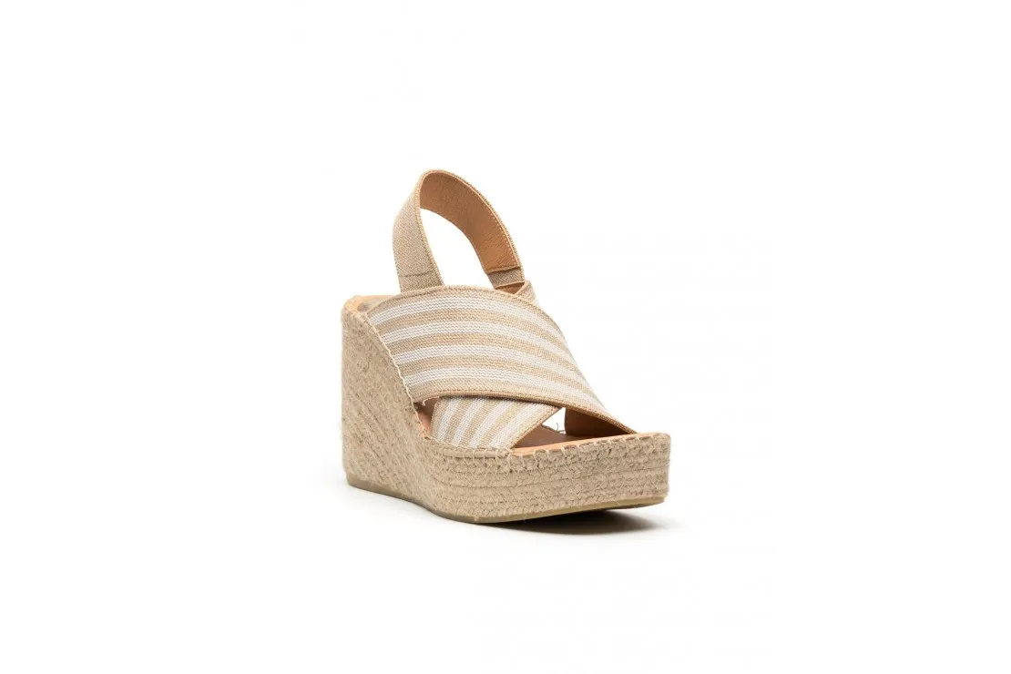 SANDALIA CUNA ELASTICO CRUZADO COLOR BLANCO 80800 Vidorreta