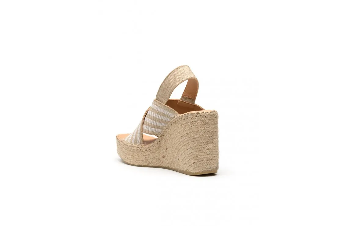 SANDALIA CUNA ELASTICO CRUZADO COLOR BLANCO 80800 Vidorreta